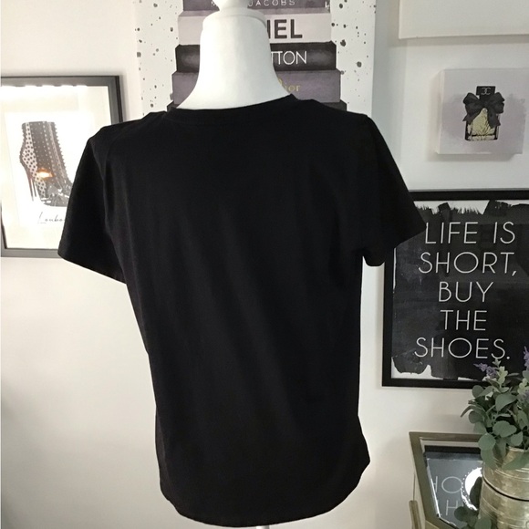 Michael Kors Black Tee with Gold Sunglasses Design - Picture 2 of 3
